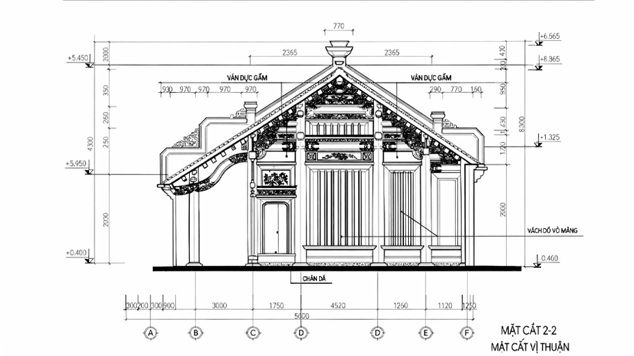 Bản vẽ nhà gỗ 5 gian là gì