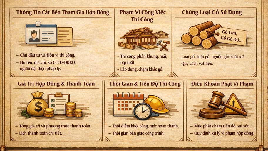 Các điều khoản trong hợp đồng