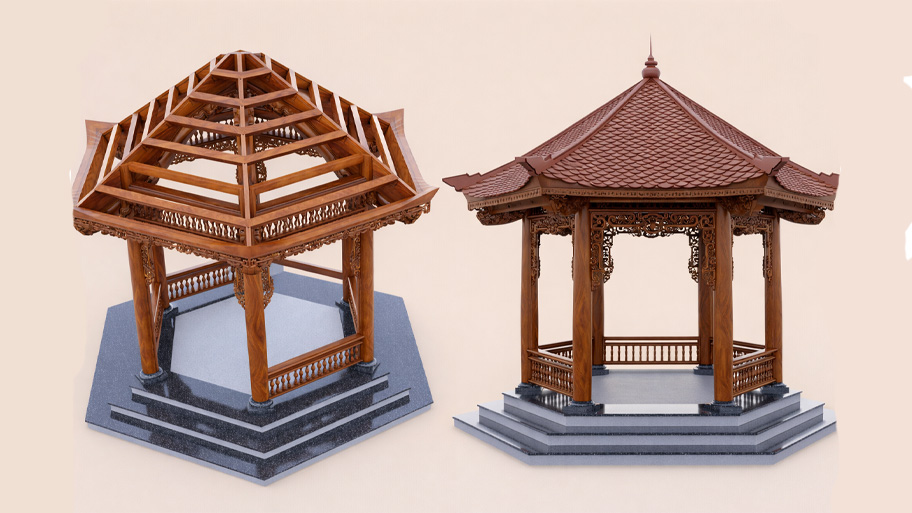 Cấu tạo cơ bản của nhà gỗ lục giác