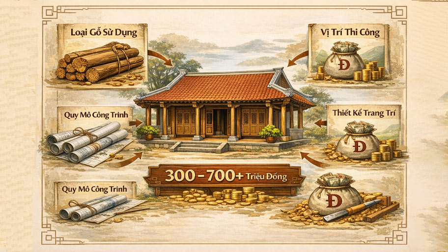 Chi phí nhà gỗ 1 gian