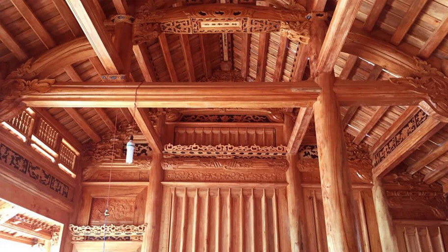 Giá thi công nhà gỗ xoan 3 gian