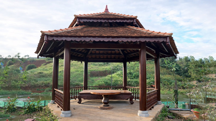 Mẫu nhà chòi gỗ lục giác
