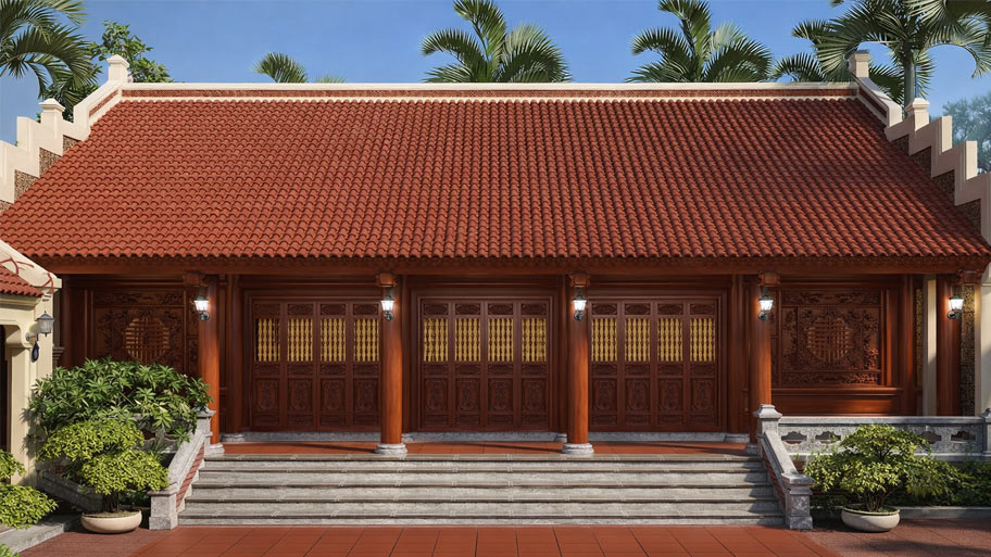 Nhà gỗ 5 gian 2 mái là gì