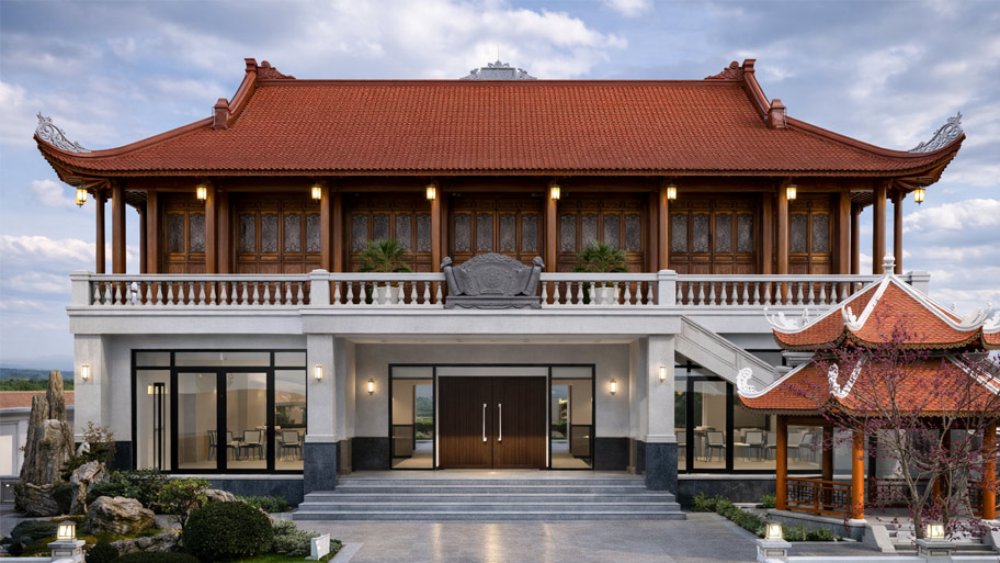 Nhà gỗ 5 gian tầng 2 là gì