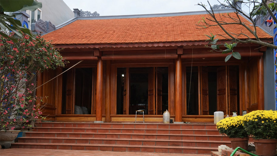 Nhà gỗ xoan 3 gian 2 dĩ