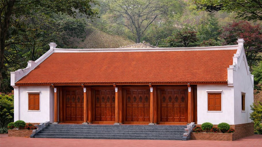 Nhà gỗ xoan 5 gian 2 chái