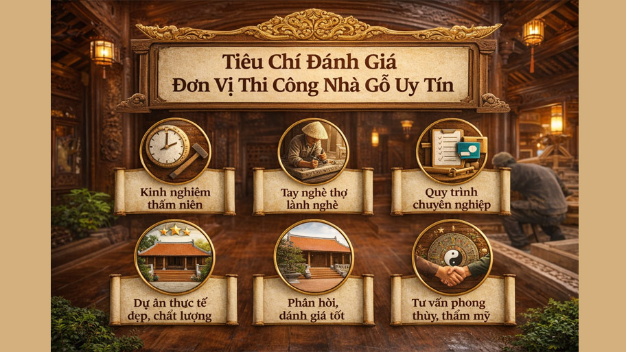 Tiêu chí đánh giá một đơn vị thi công nhà gỗ uy tín