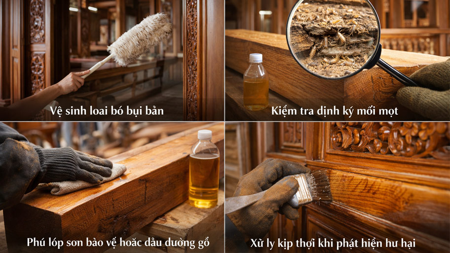 Kinh nghiệm bảo dưỡng nhà gỗ sau khi hoàn thiện