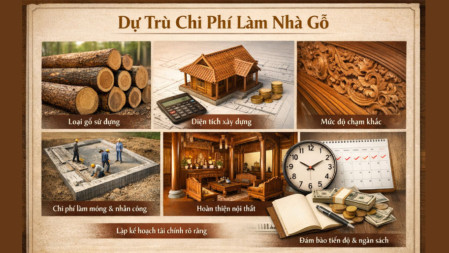 Kinh nghiệm dự trù chi phí làm nhà gỗ
