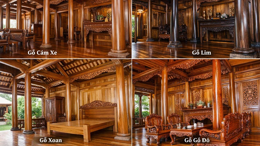 Loại gỗ thường dùng để xây nhà miền Tây