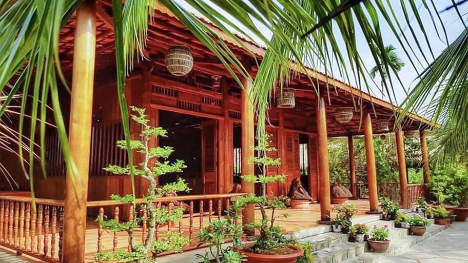 Mẫu nhà gỗ 5 gian ở miền Tây đẹp