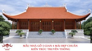 Nhà gỗ 5 gian 4 mái