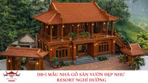Nhà gỗ sân vườn