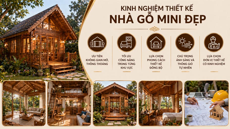 Kinh nghiệm thiết kế nhà gỗ mini