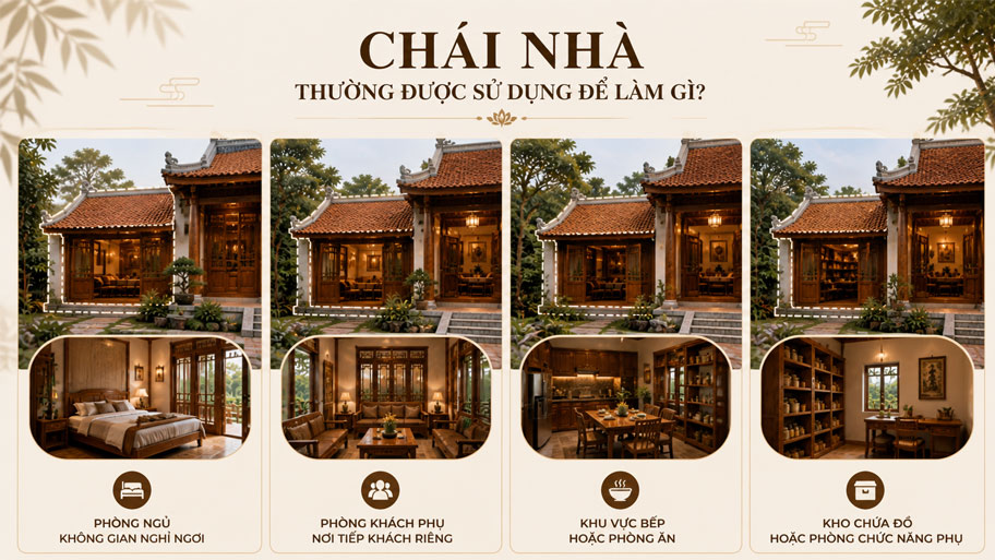 Chái nhà thường được sử dụng để làm gì