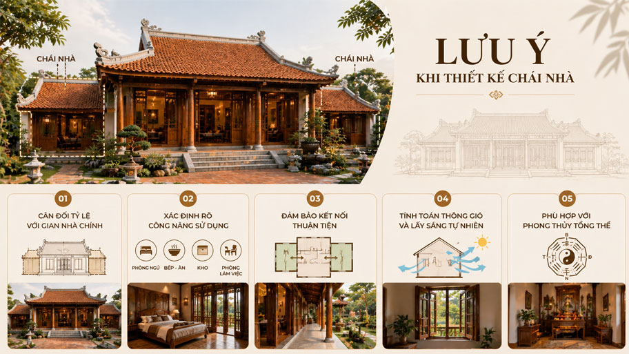 Lưu ý khi thiết kế chái nhà