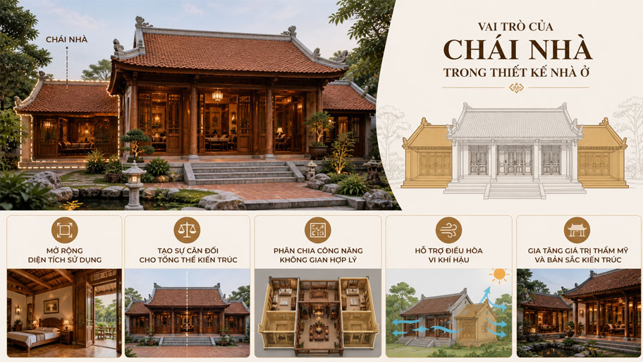 Vai trò của chái nhà trong thiết kế nhà ở