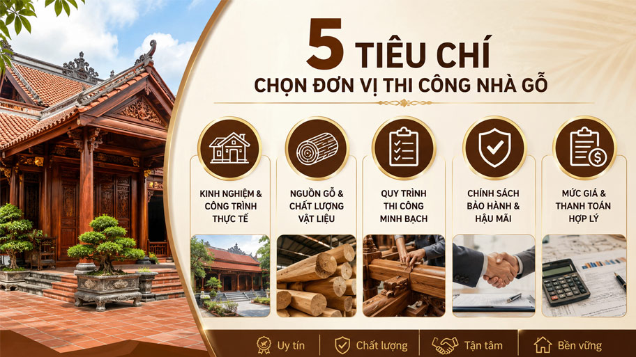 Tiêu chí chọn đơn vị thi công nhà gỗ tại Đồng Nai